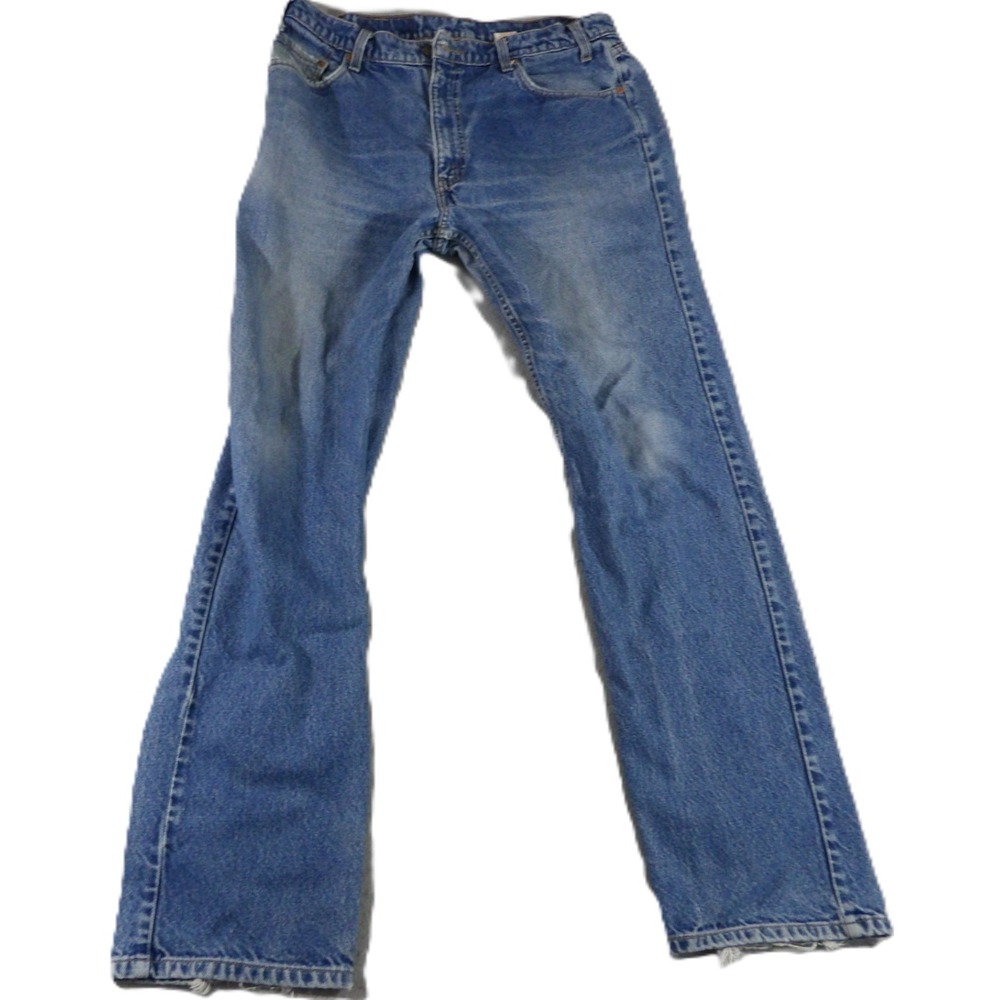 VTG Levis 505 Regular Fit Straight Leg Jeans Men 36x34 Medium Wash Denim Indigo